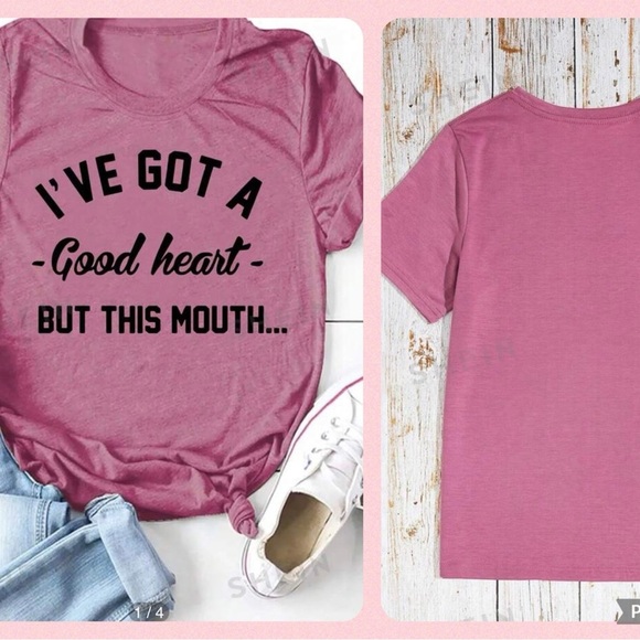 🐾 NWT in package I’ve Got A Good Heart But This Mouth extra large - Picture 2 of 3